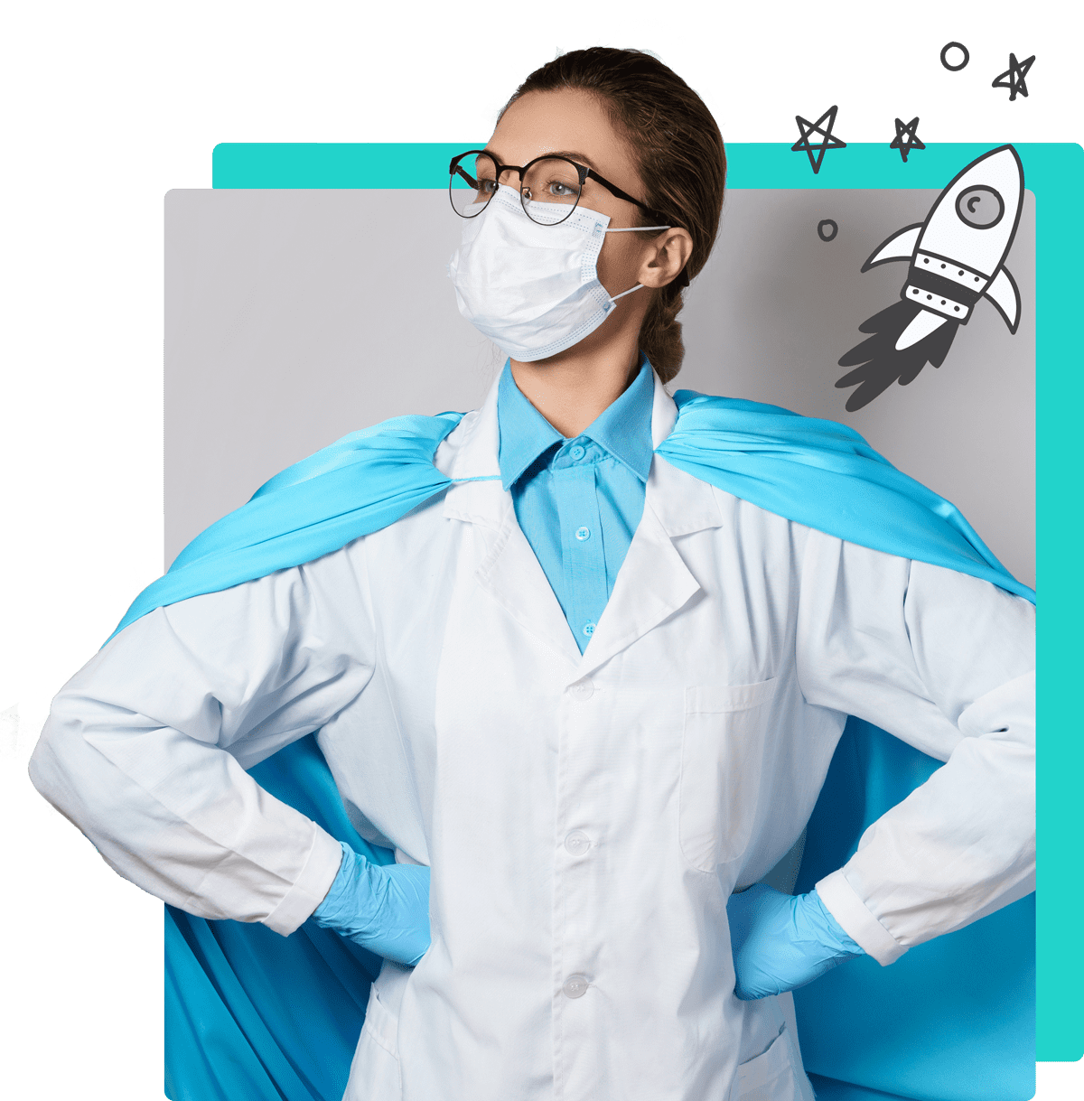 Superhero medical professional